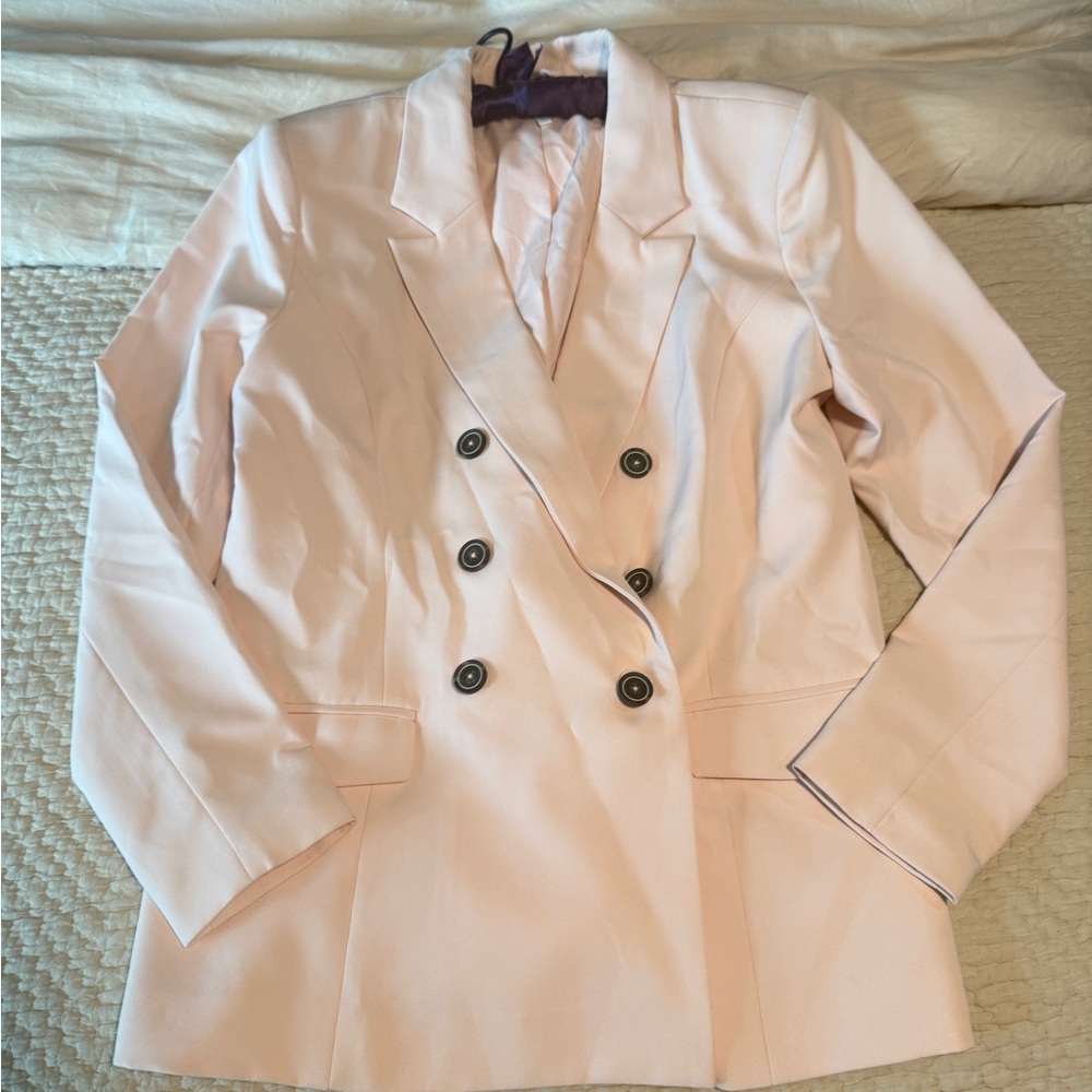 Maurices Light Pink Double-Breasted Blazer